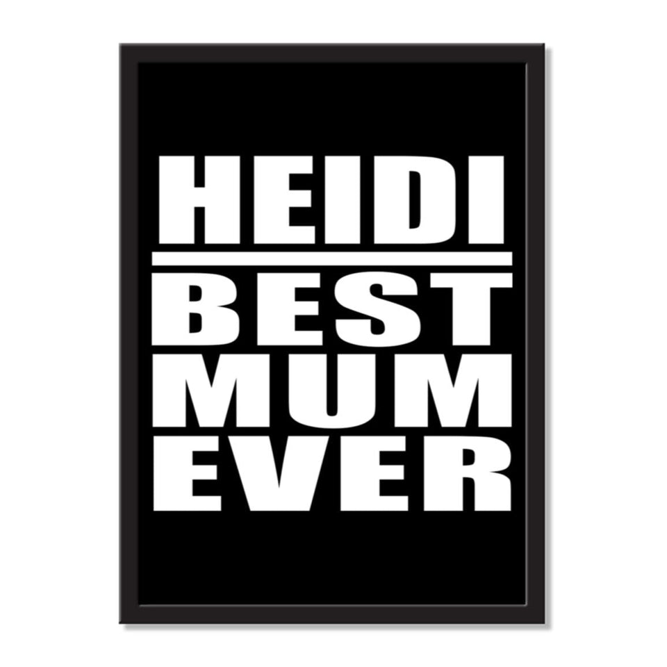 Heidi Best Mum Ever - Portrait Frame Photo Tile