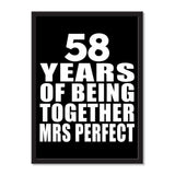 58 Years Of Being Together Mrs Perfect - Portrait Frame Photo Tile
