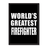 World's Greatest Firefighter - Portrait Frame Photo Tile