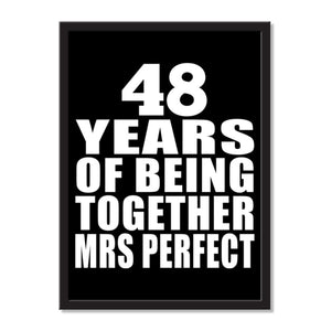 48 Years Of Being Together Mrs Perfect - Portrait Frame Photo Tile