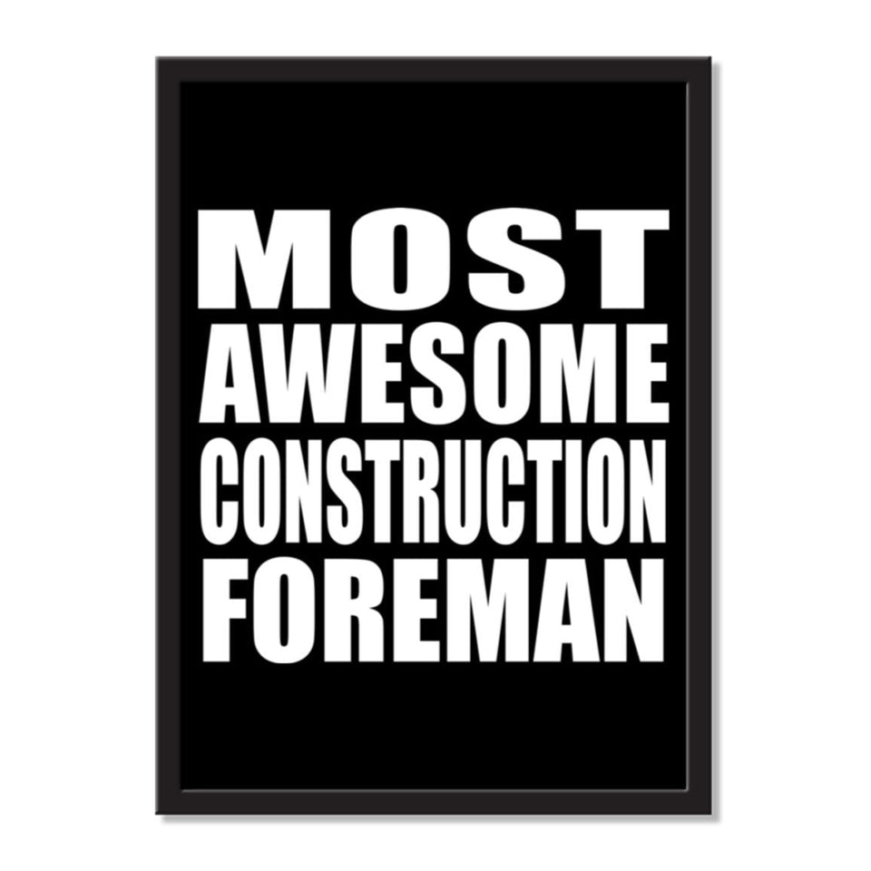 Most Awesome Construction Foreman - Portrait Frame Photo Tile