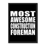 Most Awesome Construction Foreman - Portrait Frame Photo Tile
