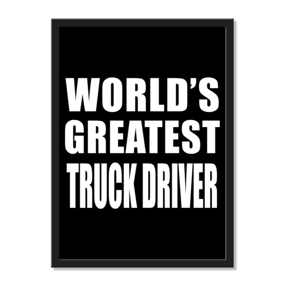 World's Greatest Truck Driver - Portrait Frame Photo Tile