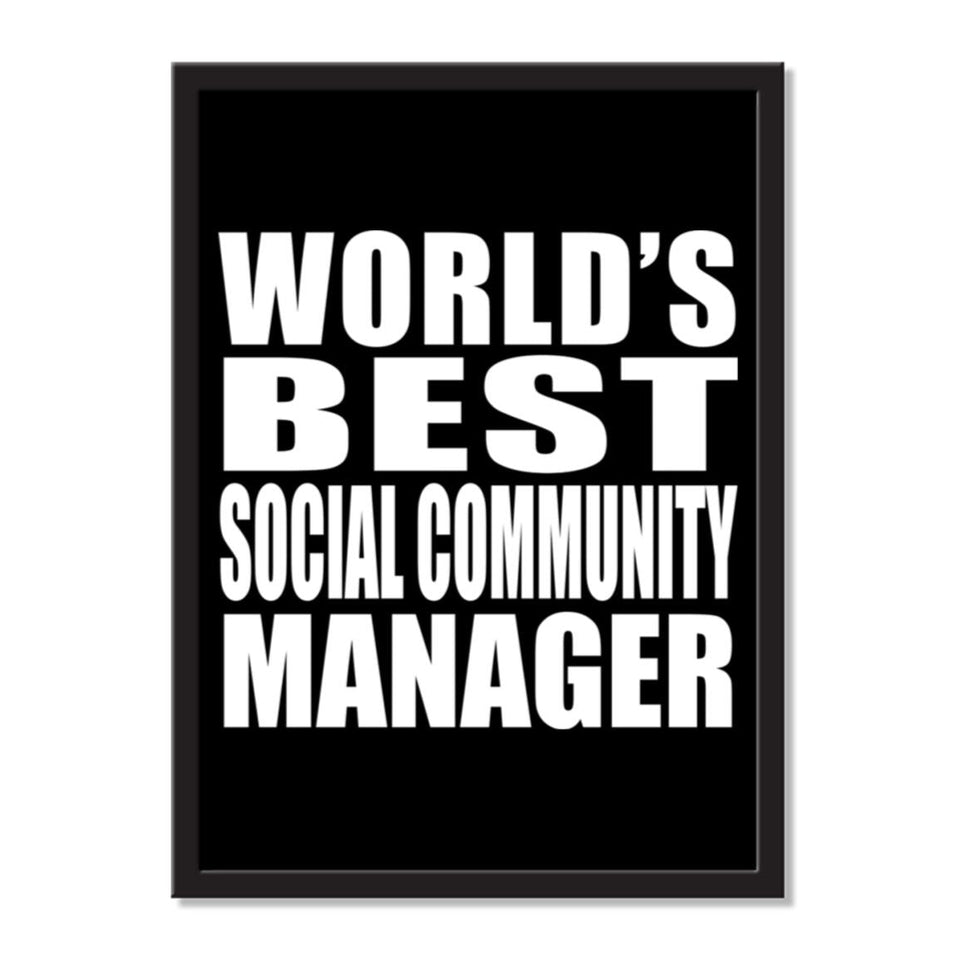 World's Best Social Community Manager - Portrait Frame Photo Tile