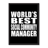 World's Best Social Community Manager - Portrait Frame Photo Tile