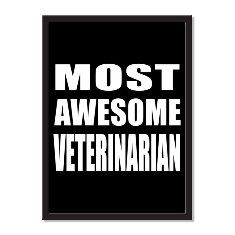 Most Awesome Veterinarian - Portrait Frame Photo Tile