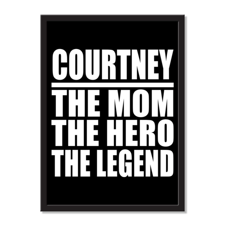 Courtney The Mom The Hero The Legend - Portrait Frame Photo Tile