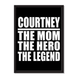 Courtney The Mom The Hero The Legend - Portrait Frame Photo Tile