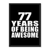 77 Years Of Being Awesome - Portrait Frame Photo Tile