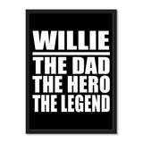Willie The Dad The Hero The Legend - Portrait Frame Photo Tile