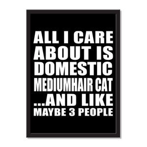 All I Care About Is Domestic Mediumhair Cat And Like Maybe 3 People - Portrait Frame Photo Tile