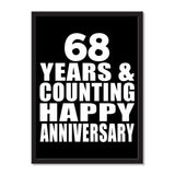 68 Years & Counting Happy Anniversary - Portrait Frame Photo Tile