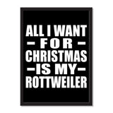 All I Want For Christmas Is My Rottweiler - Portrait Frame Photo Tile