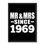 Mr & Mrs Since 1969 - Portrait Frame Photo Tile