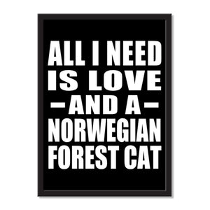 All I Need Is Love And A Norwegian Forest Cat - Portrait Frame Photo Tile