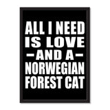 All I Need Is Love And A Norwegian Forest Cat - Portrait Frame Photo Tile