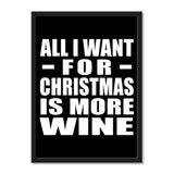 All I Want For Christmas Is More Wine - Portrait Frame Photo Tile