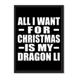All I Want For Christmas Is My Dragon Li - Portrait Frame Photo Tile