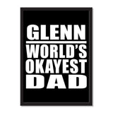 Glenn World's Okayest Dad - Portrait Frame Photo Tile