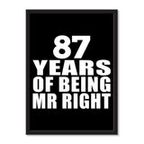 87 Years Of Being Mr Right - Portrait Frame Photo Tile