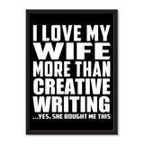 I Love My Wife More Than Creative Writing ...Yes, She Bought Me This - Portrait Frame Photo Tile