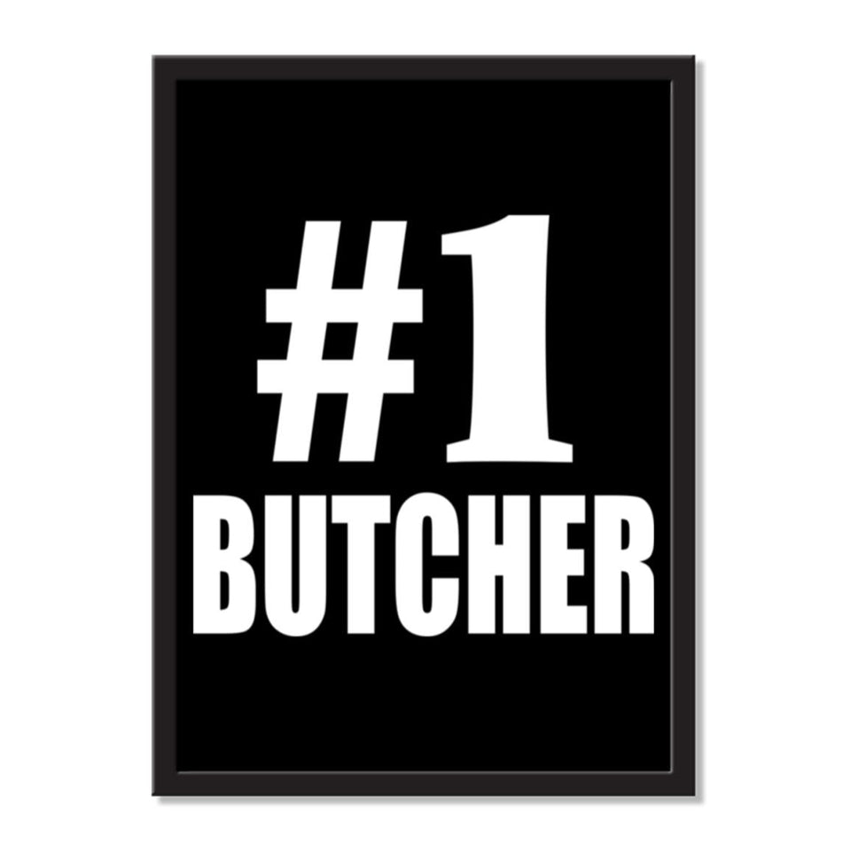 Number One #1 Butcher - Portrait Frame Photo Tile