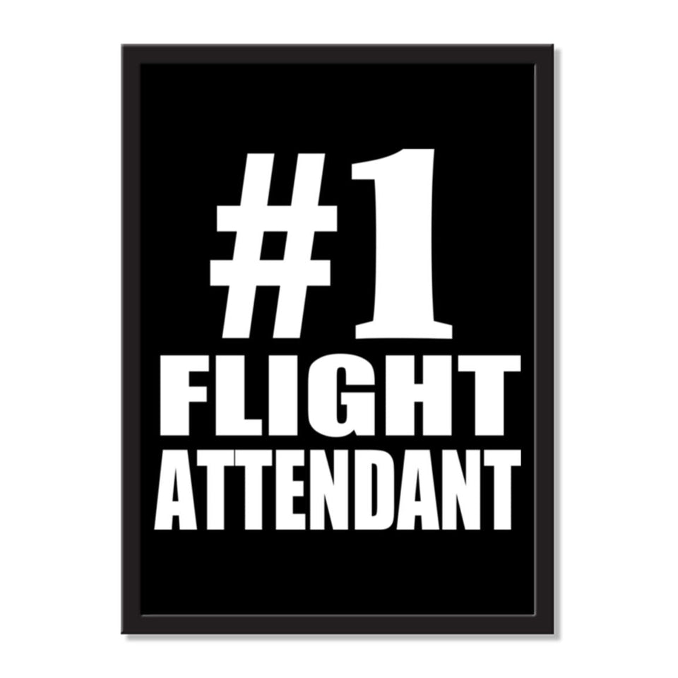 Number One #1 Flight Attendant - Portrait Frame Photo Tile