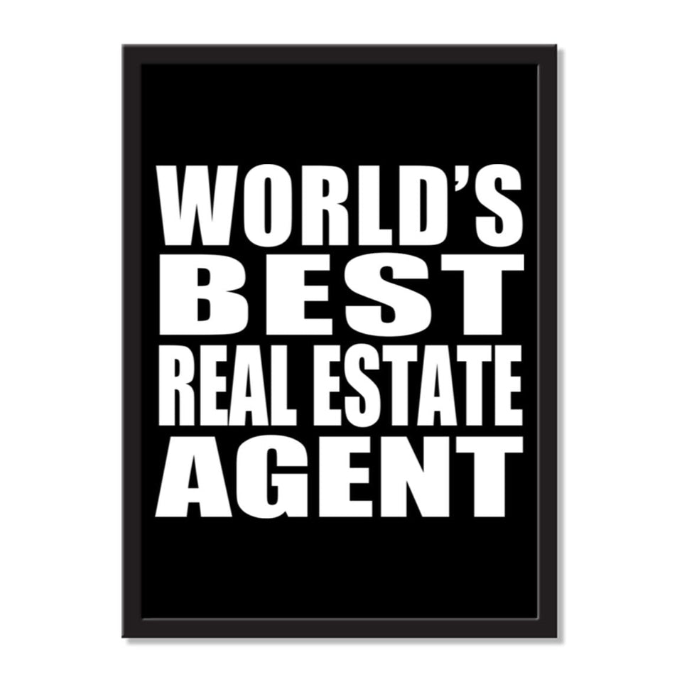 World's Best Real Estate Agent - Portrait Frame Photo Tile