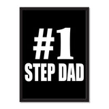Number One #1 Step Dad - Portrait Frame Photo Tile