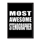 Most Awesome Stenographer - Portrait Frame Photo Tile