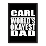Carl World's Okayest Dad - Portrait Frame Photo Tile