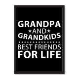 Grandpa and Grandkids, Best Friends For Life - Portrait Frame Photo Tile