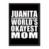 Juanita World's Okayest Mom - Portrait Frame Photo Tile