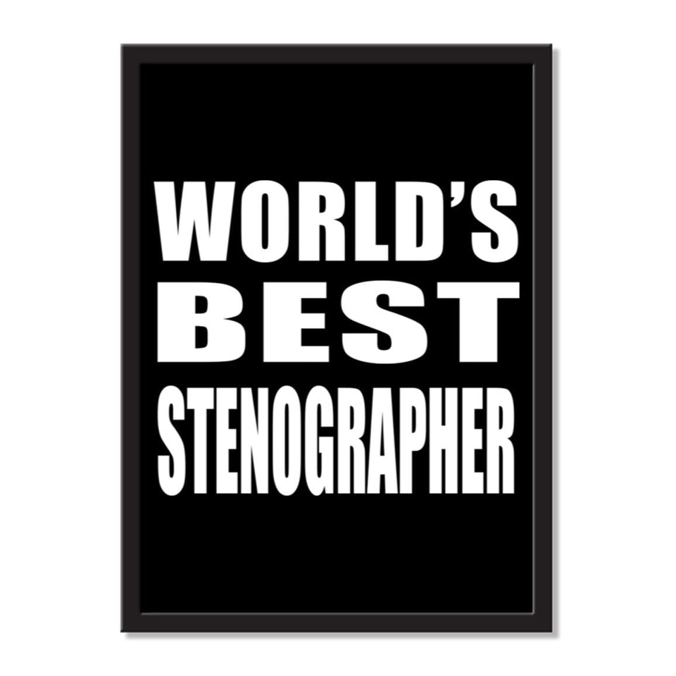 World's Best Stenographer - Portrait Frame Photo Tile