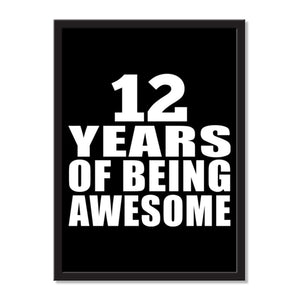 12 Years Of Being Awesome - Portrait Frame Photo Tile