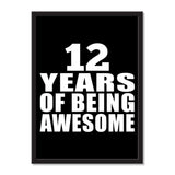 12 Years Of Being Awesome - Portrait Frame Photo Tile