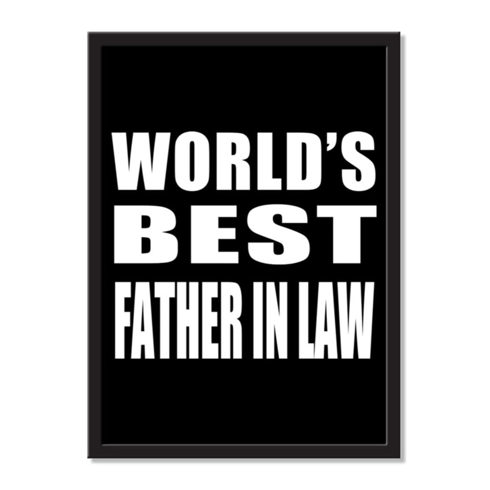 World's Best Father In Law - Portrait Frame Photo Tile