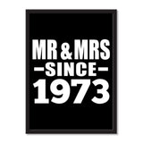 Mr & Mrs Since 1973 - Portrait Frame Photo Tile