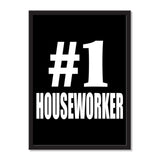 Number One #1 Houseworker - Portrait Frame Photo Tile
