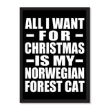 All I Want For Christmas Is My Norwegian Forest Cat - Portrait Frame Photo Tile
