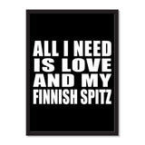 All I Need Is Love And My Finnish Spitz - Portrait Frame Photo Tile