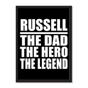 Russell The Dad The Hero The Legend - Portrait Frame Photo Tile