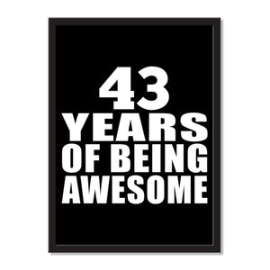 43 Years Of Being Awesome - Portrait Frame Photo Tile