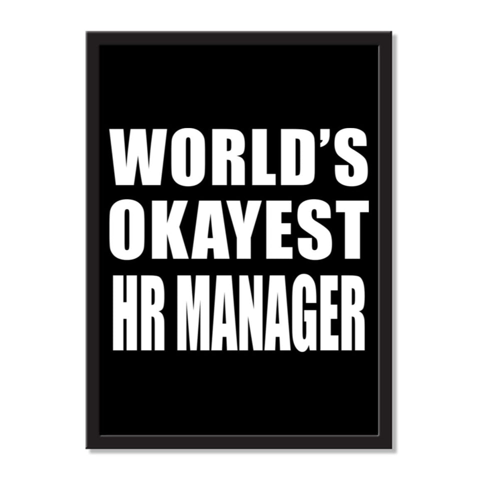 World's Okayest Hr Manager - Portrait Frame Photo Tile