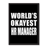 World's Okayest Hr Manager - Portrait Frame Photo Tile