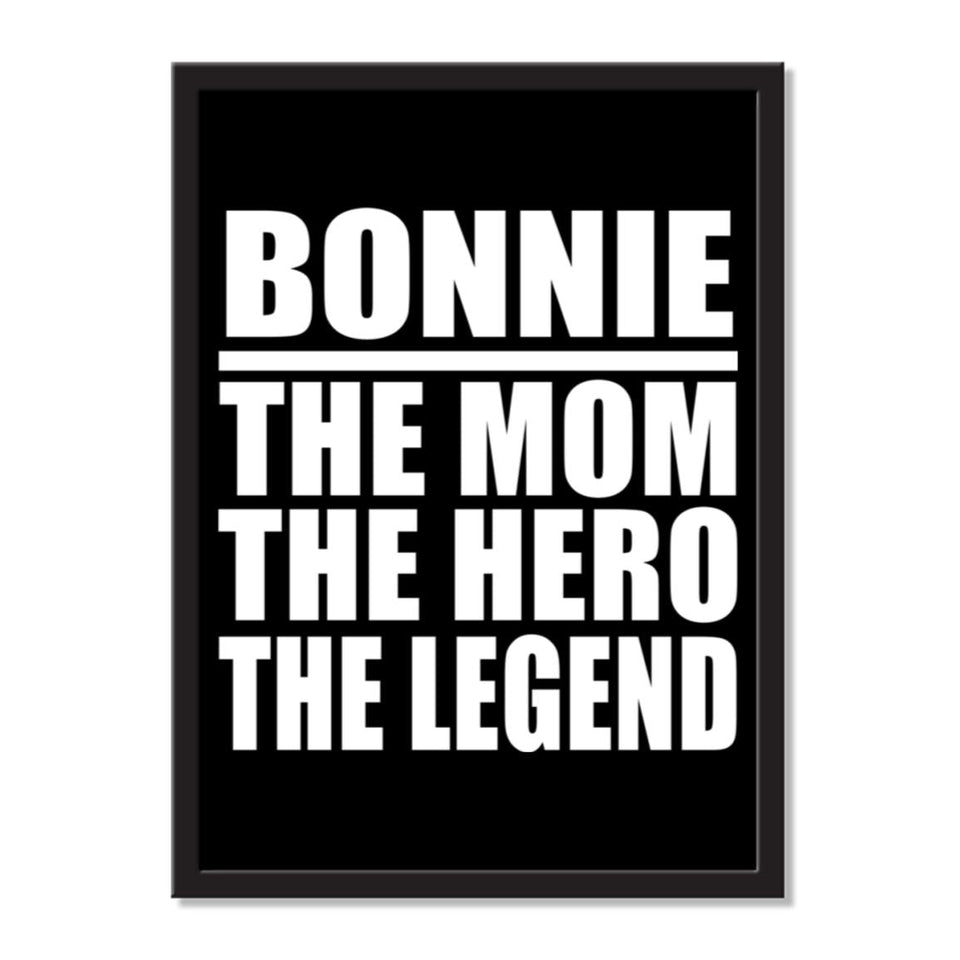 Bonnie The Mom The Hero The Legend - Portrait Frame Photo Tile