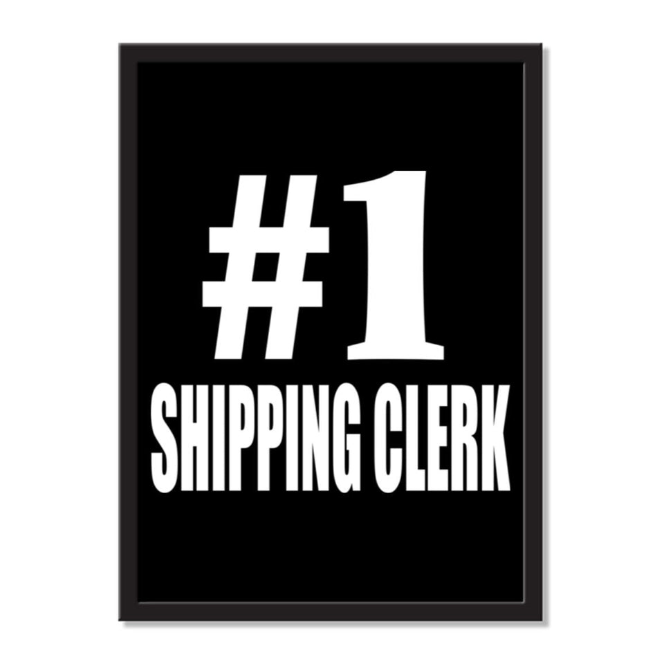 Number One #1 Shipping Clerk - Portrait Frame Photo Tile