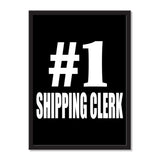 Number One #1 Shipping Clerk - Portrait Frame Photo Tile