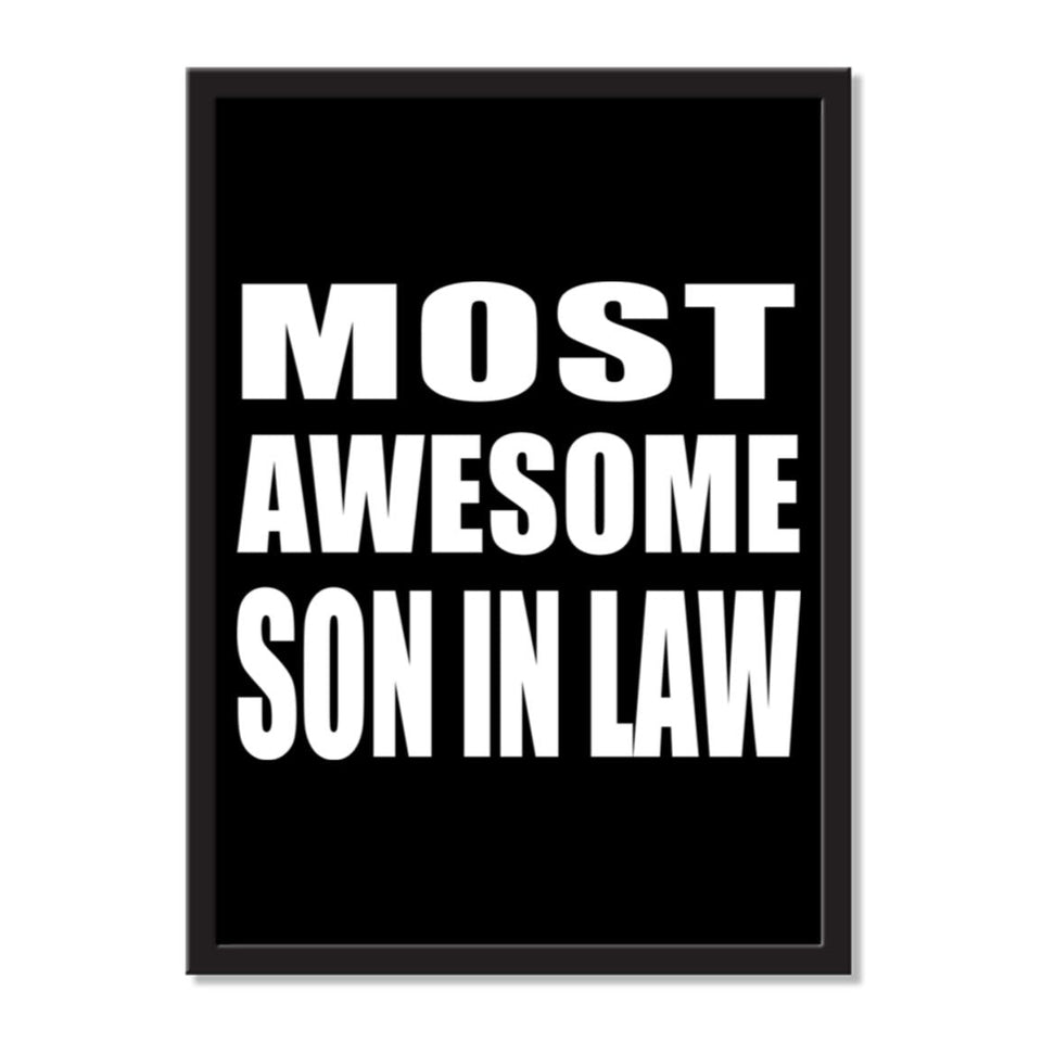 Most Awesome Son In Law - Portrait Frame Photo Tile