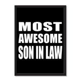 Most Awesome Son In Law - Portrait Frame Photo Tile